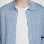 COS Relaxed Stripe Knit Cotton Shirt
