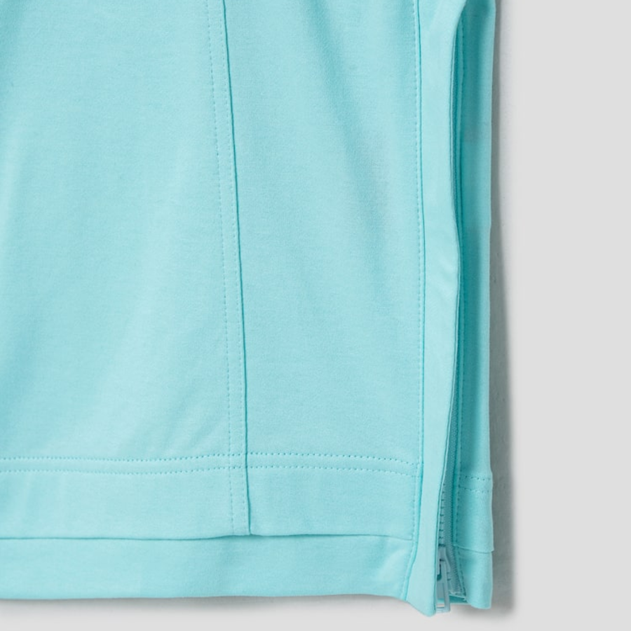 JUUN.J Layered Style Hidden Pocket Short Sleeve – Turquoise