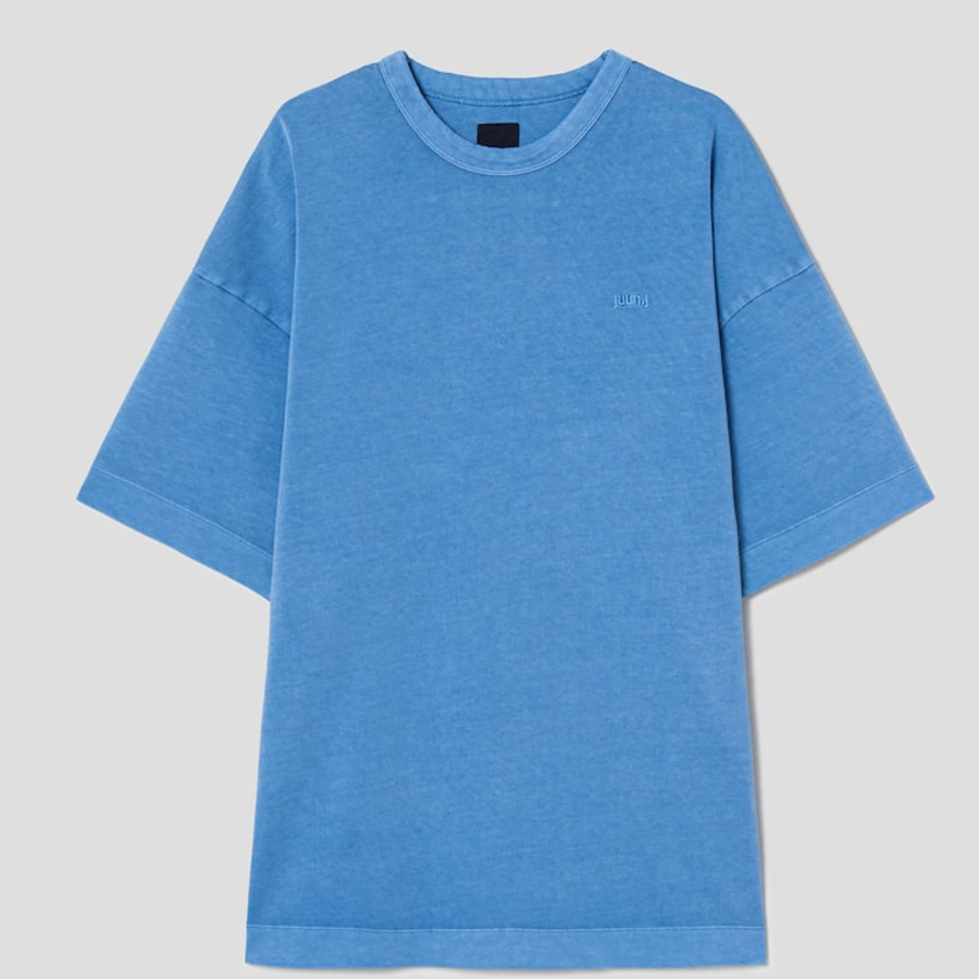 JUUN.J KIM KEEVER Cloud Flower Oversized Dyed Short Sleeve – Blue