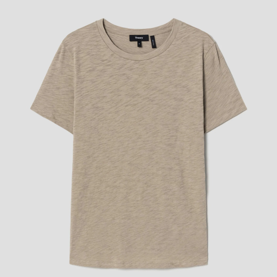 Theory Women Nebulous Easy Tee - Soft Taupe