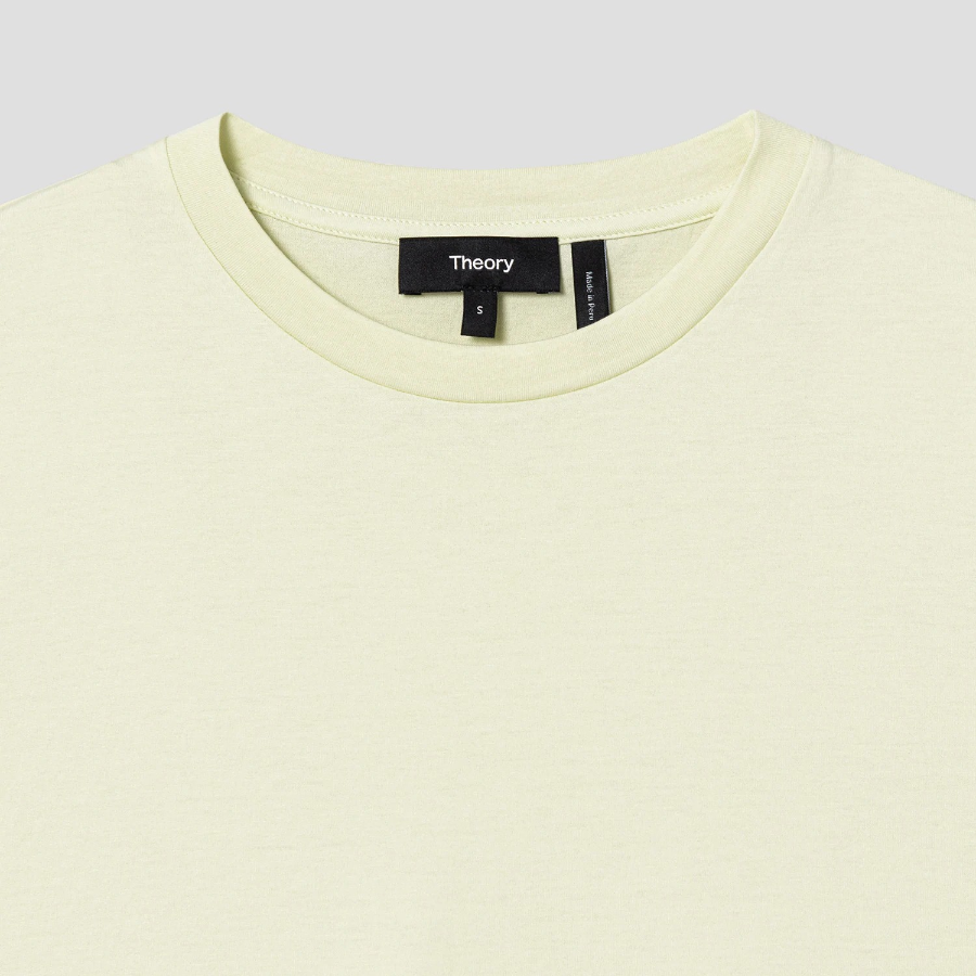 Theory Women Apex Cotton Shirt Tail Tank - Aloe