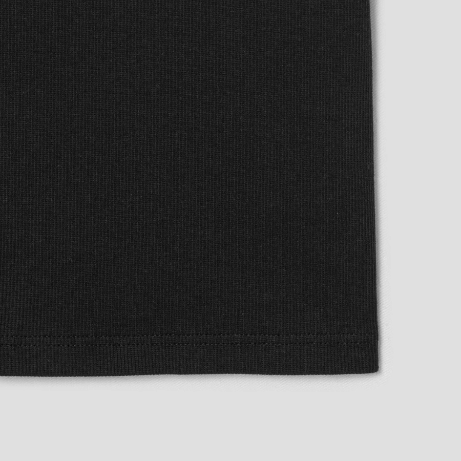 Theory Women Perry Knit Rib Henley Top - Black