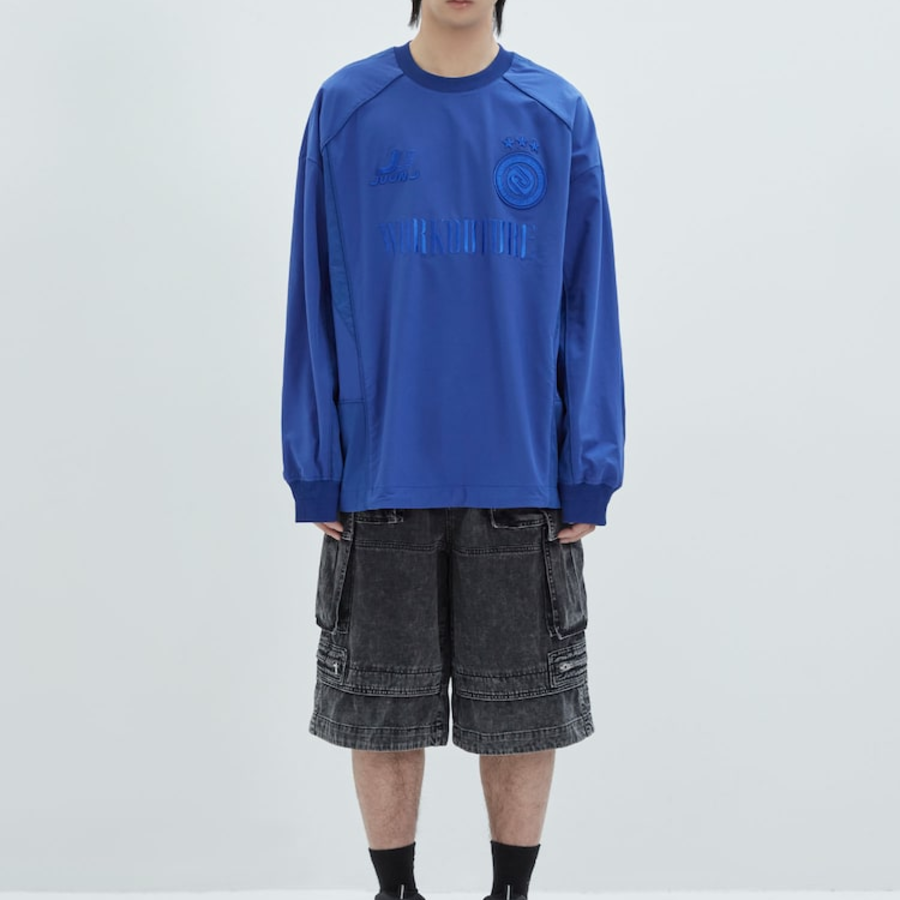 JUUN.J Tricot Seersucker Long Sleeve – Blue