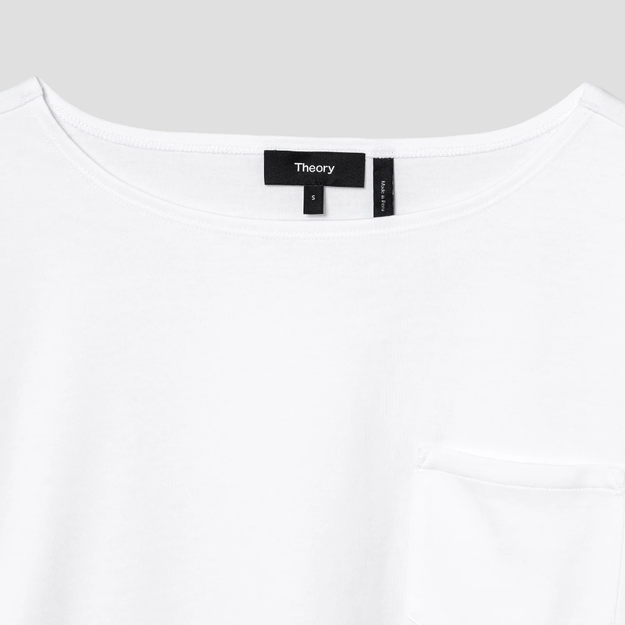 Theory Women Clinton Knit Boatneck Shirt - White