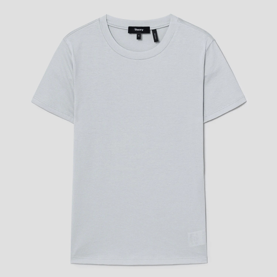 Theory Women Apex Cotton Tiny Tee - Pearl Blue