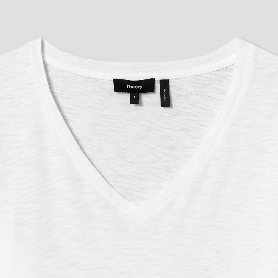 Theory Women Nebulous Relaxed Vneck Tee - White