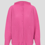 me ISSEY MIYAKE Fuwa Fuwa Mesh Pleats Cardigan - Pink