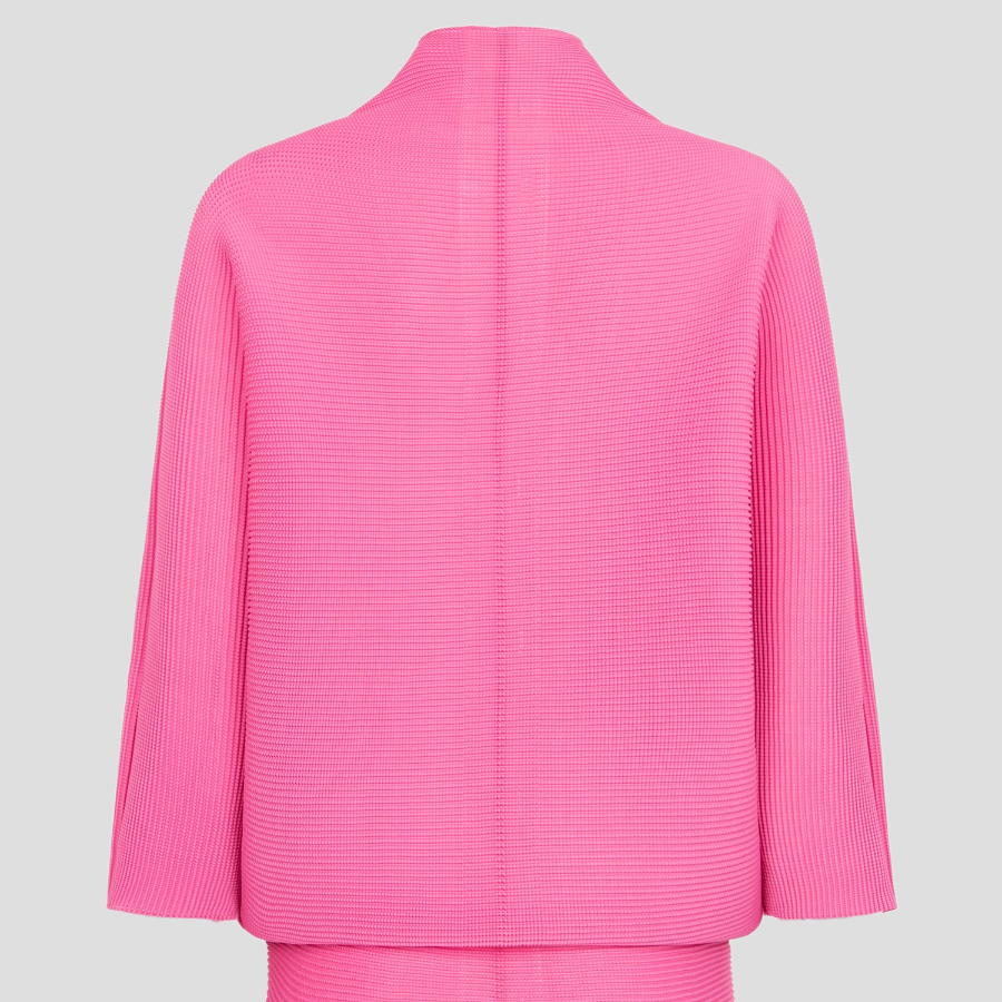 me ISSEY MIYAKE Dolman Stretch Pleats 1 Cardigan - Pink