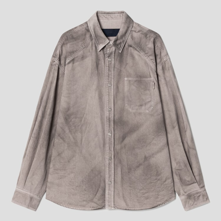 JUUN.J (Унисекс) Рубашка Denim Painted Loose-Fit Shirt – Beige