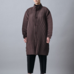 ISSEY MIYAKE Wavering Pleats Coat - Nasu Brown