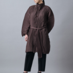 ISSEY MIYAKE Wavering Pleats Coat - Nasu Brown