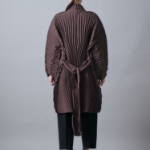 ISSEY MIYAKE Wavering Pleats Coat - Nasu Brown