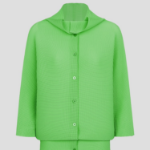 me ISSEY MIYAKE Dolman Stretch Pleats 1 Cardigan - Green