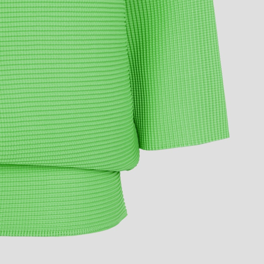 me ISSEY MIYAKE Dolman Stretch Pleats 1 Cardigan - Green
