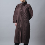 ISSEY MIYAKE Wavering Pleats Coat - Nasu Brown