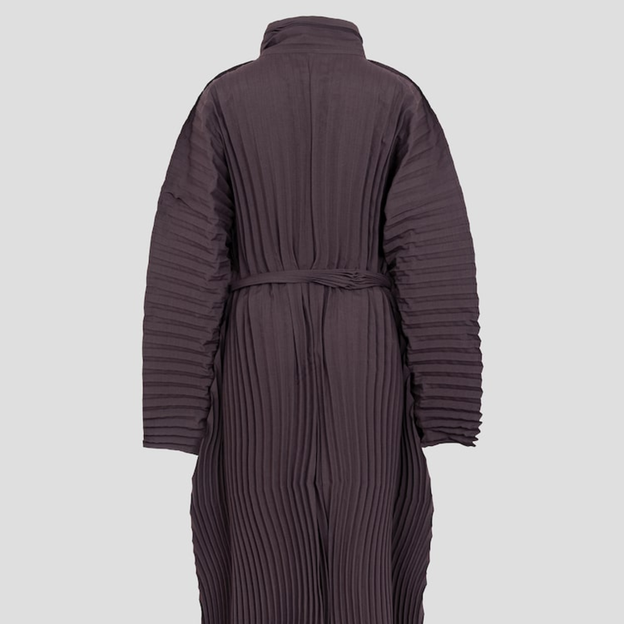 ISSEY MIYAKE Wavering Pleats Coat - Nasu Brown