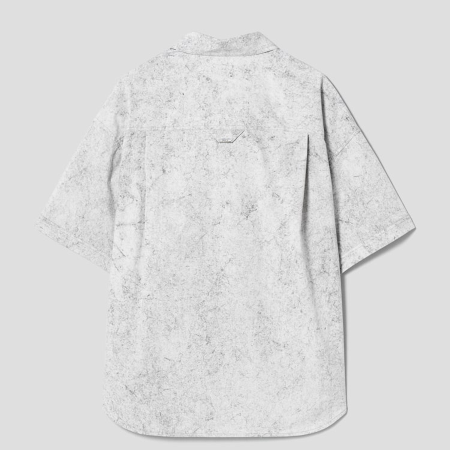 JUUN.J (Унисекс) Рубашка [CORE] Coal Cotton Oversized Short-Sleeve Shirt – Light Grey