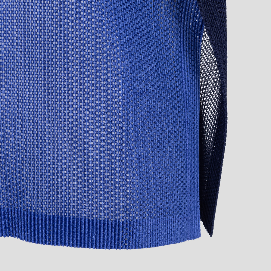 PLEATS PLEASE ISSEY MIYAKE Sheer Square Jacket - Blue X Navy