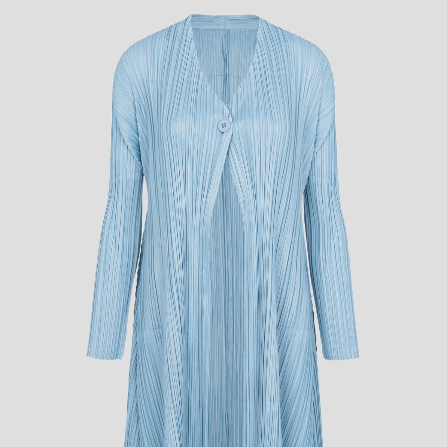 PLEATS PLEASE ISSEY MIYAKE Mellow Pleats Cardigan - Blue Gray