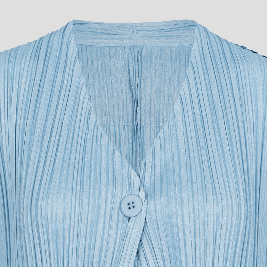 PLEATS PLEASE ISSEY MIYAKE Mellow Pleats Cardigan - Blue Gray