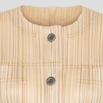 PLEATS PLEASE ISSEY MIYAKE Cotton Denim Jacket - Beige