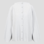 me ISSEY MIYAKE Hexagon Pleats Cardigan - Light Gray