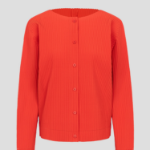 me ISSEY MIYAKE Fine Knit Pleats Color 2 Cardigan - Red