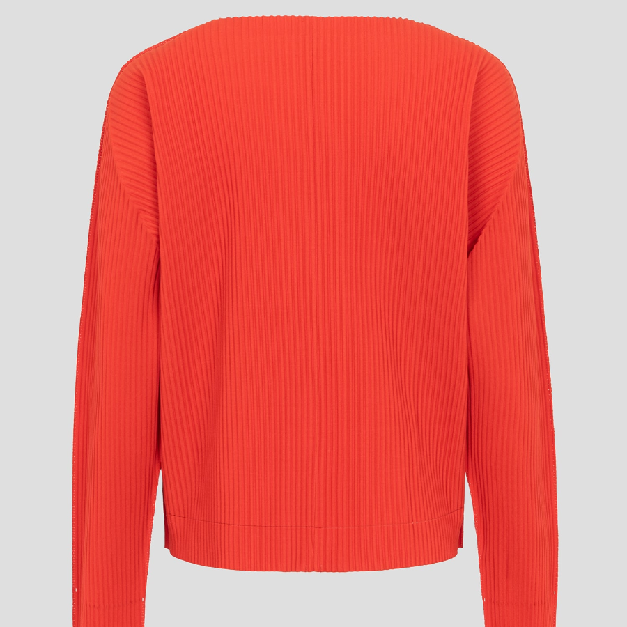 me ISSEY MIYAKE Fine Knit Pleats Color 2 Cardigan - Red
