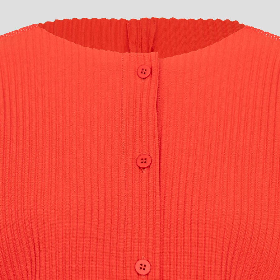 me ISSEY MIYAKE Fine Knit Pleats Color 2 Cardigan - Red