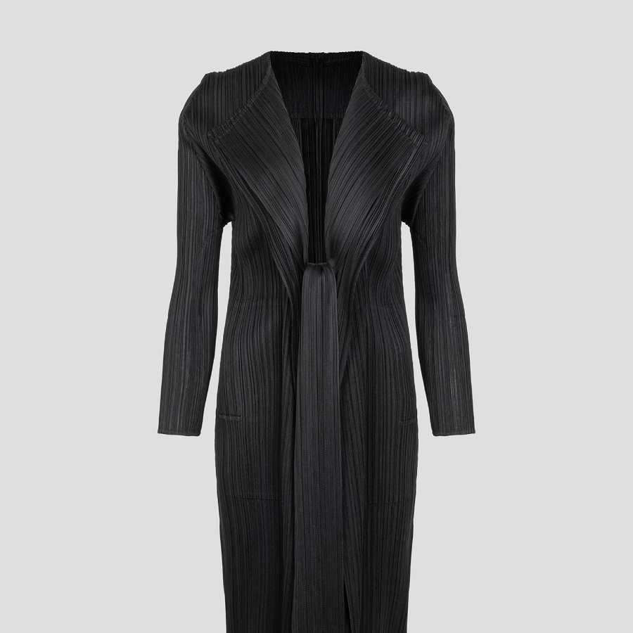 PLEATS PLEASE ISSEY MIYAKE Merry Bicolor Cardigan - Black