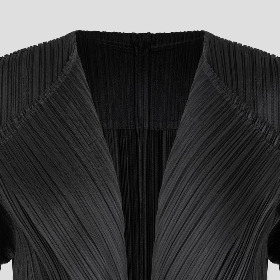 PLEATS PLEASE ISSEY MIYAKE Merry Bicolor Cardigan - Black