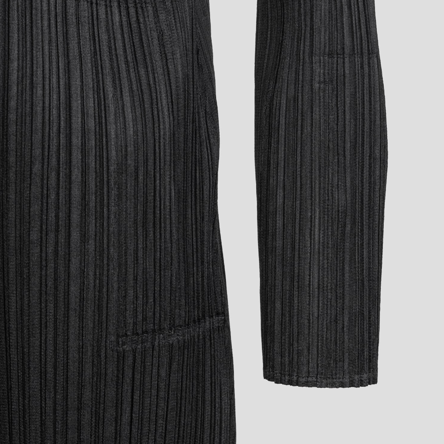 PLEATS PLEASE ISSEY MIYAKE Merry Bicolor Cardigan - Black