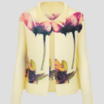 ISSEY MIYAKE Pressed Flora Pleats Top Cardigan - Peony