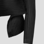 ISSEY MIYAKE Paneled Pleats Cardigan - Black