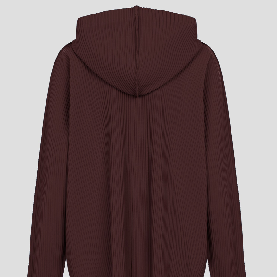 me ISSEY MIYAKE Fine Knit Pleats Color 1 Jacket - Chocolate