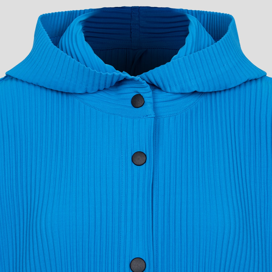 me ISSEY MIYAKE Fine Knit Pleats Color 1 Jacket - Cobalt Blue