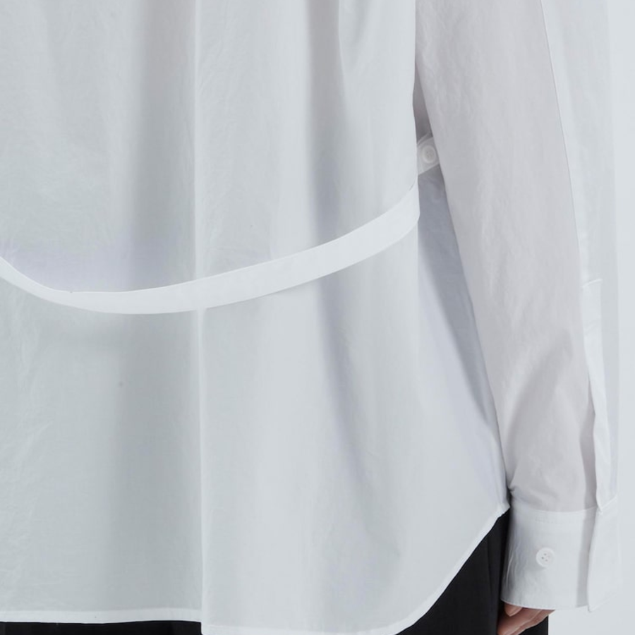 JUUN.J (Унисекс) Рубашка Belted Detail Loose Fit Shirt – White