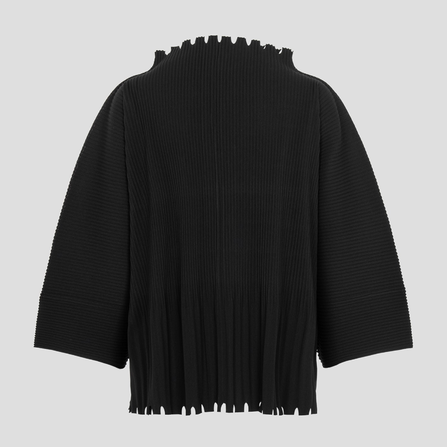 me ISSEY MIYAKE Mellow Fringe Pleats Cardigan - Black