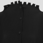me ISSEY MIYAKE Mellow Fringe Pleats Cardigan - Black