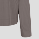 me ISSEY MIYAKE Fine Knit Pleats Color 2 Cardigan - Rose Gray