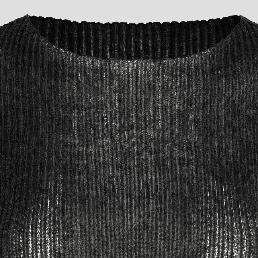 ISSEY MIYAKE Spikelet Knit Top - Black