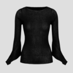 ISSEY MIYAKE Spikelet Knit Top - Black