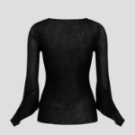 ISSEY MIYAKE Spikelet Knit Top - Black