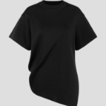ISSEY MIYAKE Luster Drape Knit Top - Black