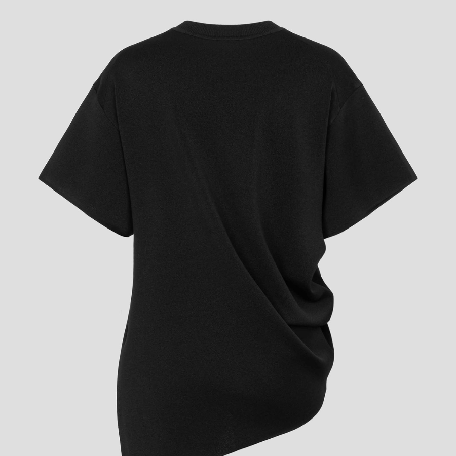 ISSEY MIYAKE Luster Drape Knit Top - Black