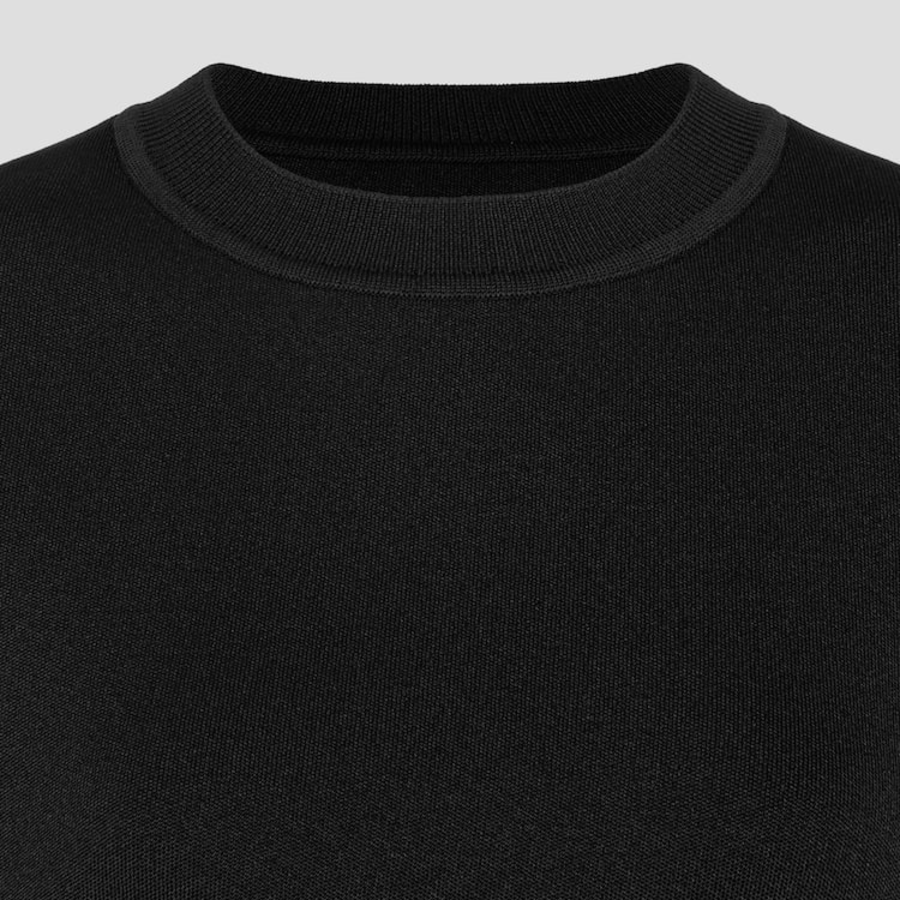 ISSEY MIYAKE Luster Drape Knit Top - Black