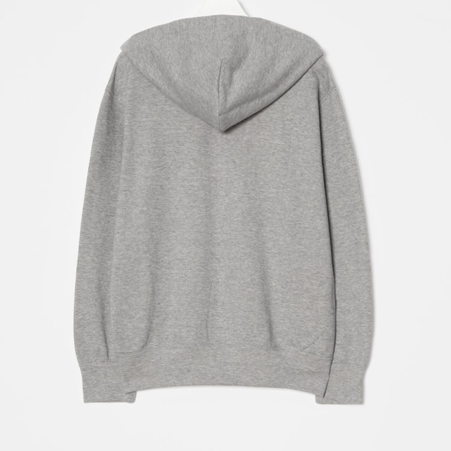PLAY COMME des GARÇONS (Унисекс) Red Heart Wappen Zip-Up Hoodie – Grey