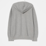 PLAY COMME des GARÇONS (Унисекс) Red Heart Wappen Zip-Up Hoodie – Grey