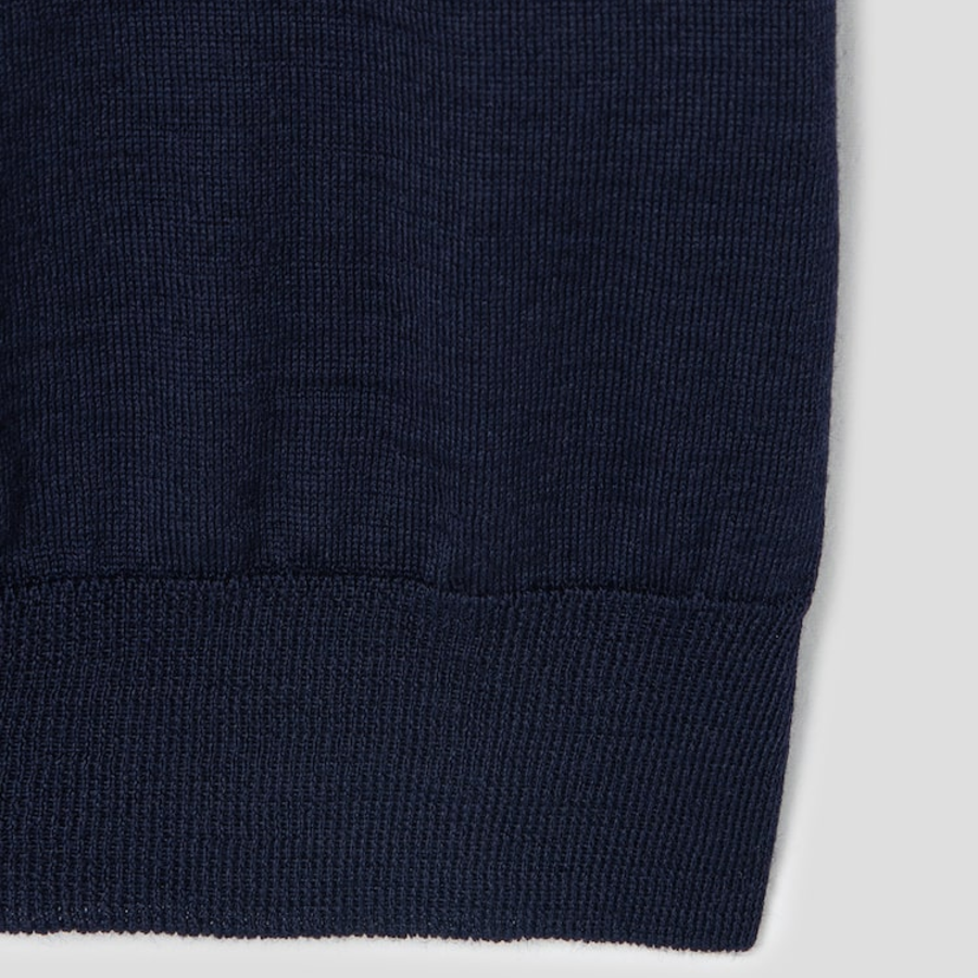 PLAY COMME DES GARÇONS (Unisex) Red Heart Wappen Short Sleeve Cardigan – Navy