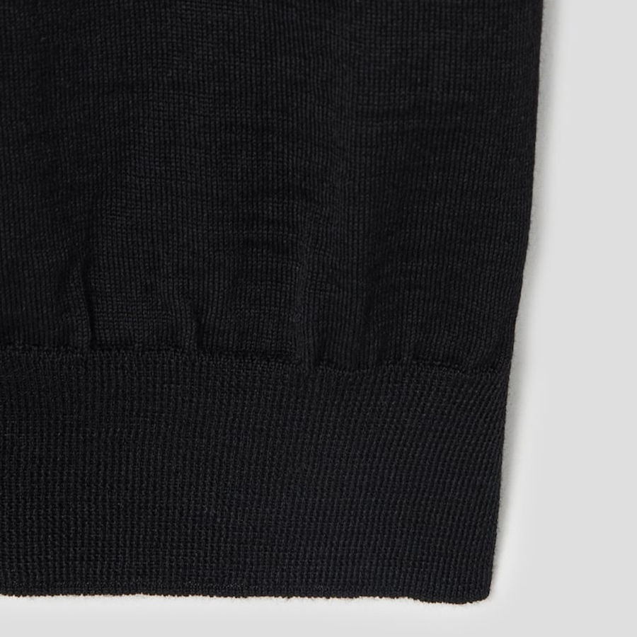 PLAY COMME DES GARÇONS (Unisex) Red Wappen Short Sleeve V-neck Cardigan – Black